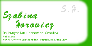 szabina horovicz business card